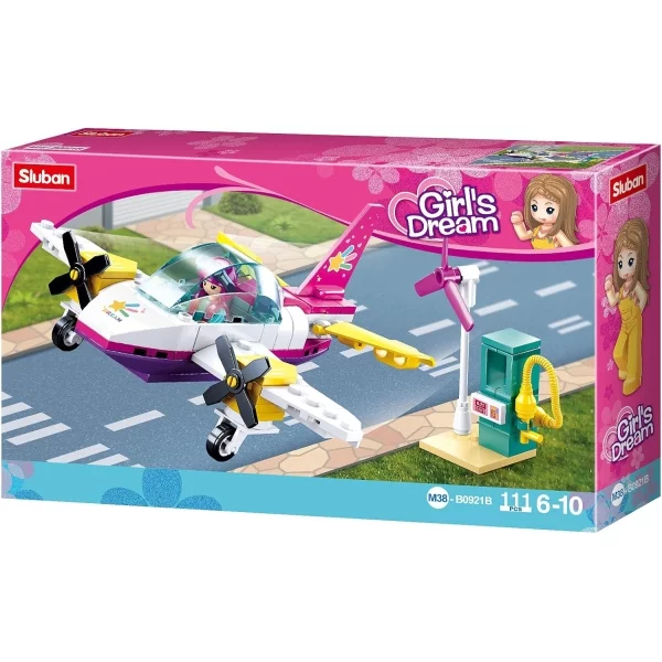Конструктор Sluban Girls Dream M38-B0921B Приватний літак, 111 деталей, 1 фігурка