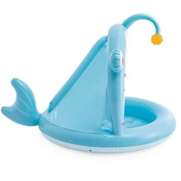 Бассейн надувной детский с тентом и надувным дном "Рыбка", intex, 58419 NP