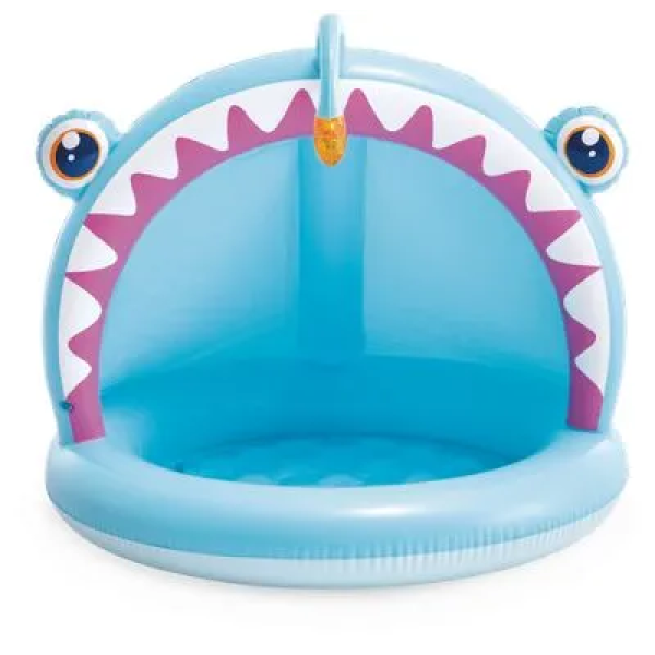 Бассейн надувной детский с тентом и надувным дном "Рыбка", intex, 58419 NP