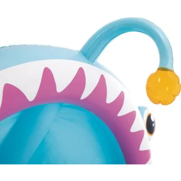 Бассейн надувной детский с тентом и надувным дном "Рыбка", intex, 58419 NP