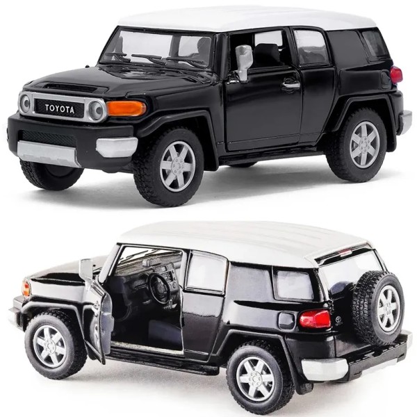 Инерционная металлическая модель Toyota FJ Cruiser KT5343W от Kinsmart 1:36 - ЧЕРНЫЙ