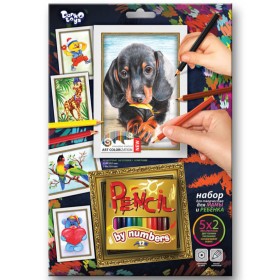 Творческий набор для раскрашивания карандашами по номерам PBN-01-02