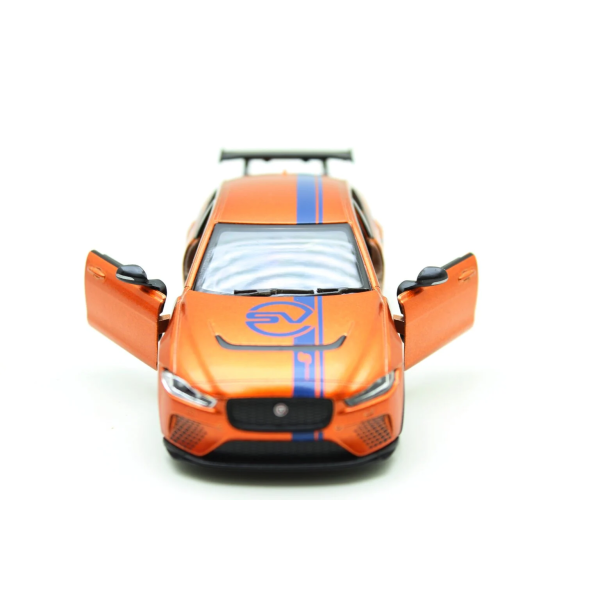 Металлическая машинка Kinsmart 1:38 Jaguar SV Project 8 Livery Edition KT5416WF, инерционная / Оранжевый