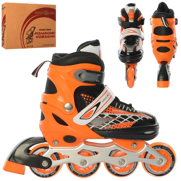 Роликовые коньки раздвижные Profi размер 39-42 (A4140-L-OR/39-42)