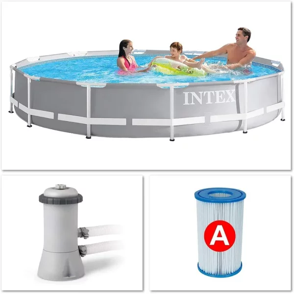 Бассейн каркасный Intex 26712 NP 366×76 см, 6503 л, с насосом-фильтром 2006 л/ч