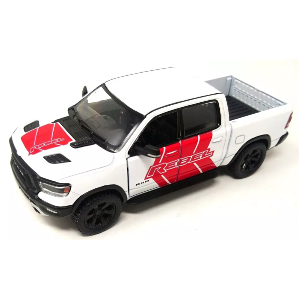 Машинка металева Kinsmart 1:46 Dodge RAM 1500 Livery Edition 2019 (інерційна, двері відчиняються, біла KT5413WF)