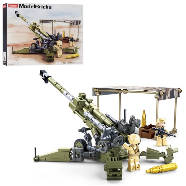 Конструктор Sluban M38-B0890 Армія, Гаубиця М777, 258 деталей