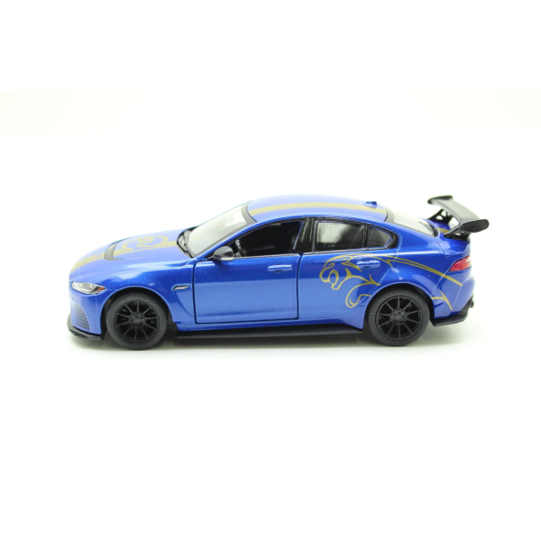Металлическая машинка Kinsmart 1:38 Jaguar SV Project 8 Livery Edition KT5416WF, инерционная / Синий