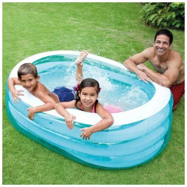 Басейн надувний дитячий INTEX 57482NP "Морські друзі" 163x107x46 см, 238 л,