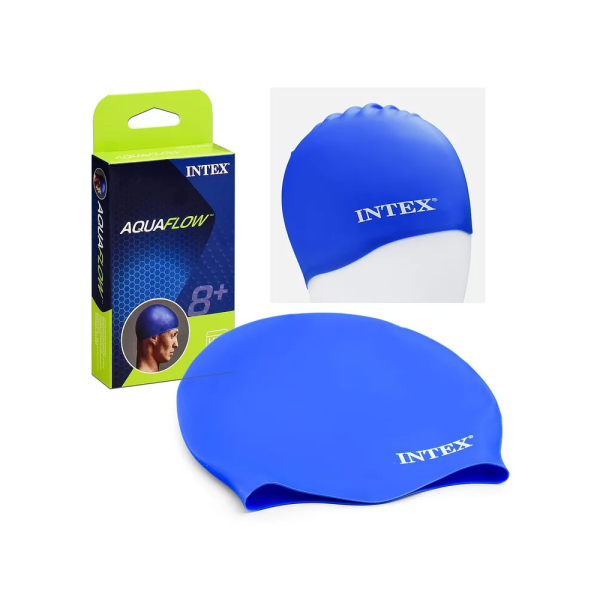 Шапка для плавання із силікону, від 8 років, 55992 INTEX Синя
