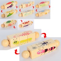 Деревянные вращающиеся пазлы с животными и насекомыми MD1796