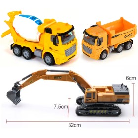 Строительный комплект 3-в-1: Экскаватор, Самосвал, Бетоносмеситель 706-998