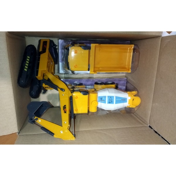 Строительный комплект 3-в-1: Экскаватор, Самосвал, Бетоносмеситель 706-998