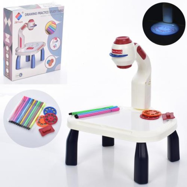 Детский светодиодный столик проектор для рисования ZB-8010