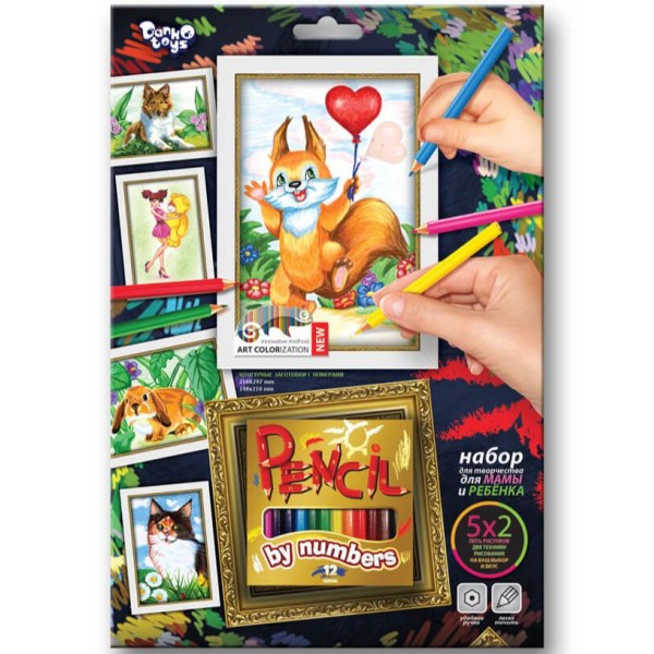 Творческий набор для раскрашивания карандашами по номерам PBN-01-06