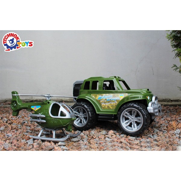 Игрушечная военная техника - джип и вертолет Технок 9130