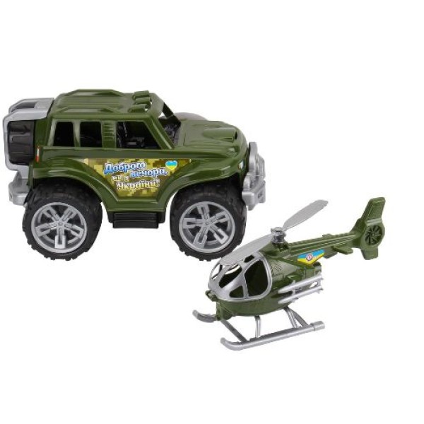 Игрушечная военная техника - джип и вертолет Технок 9130