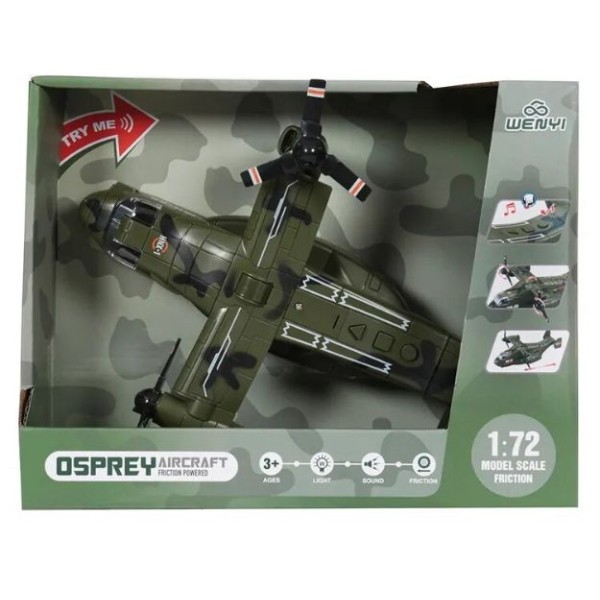 Игрушечный Bell V-22 Osprey 1:72 со звуком и светом