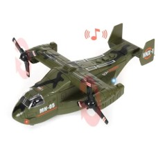 Игрушечный военный конвертоплан Bell V-22 Osprey со звуком и светом, масштаб 1:72 (инерция)