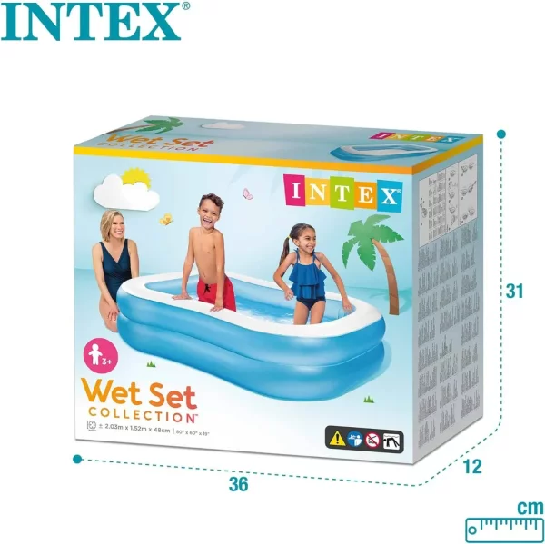 Надувной бассейн Intex Swim Center Family Pool 203×152×48 см (57180), 540 л