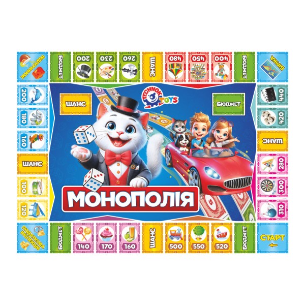 Настольная экономическая игра Детская Монополия ТехноК (арт. 0755)