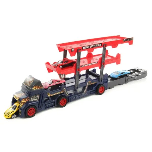 Игрушечный автовоз-трансформер с гоночным запуском K140A11