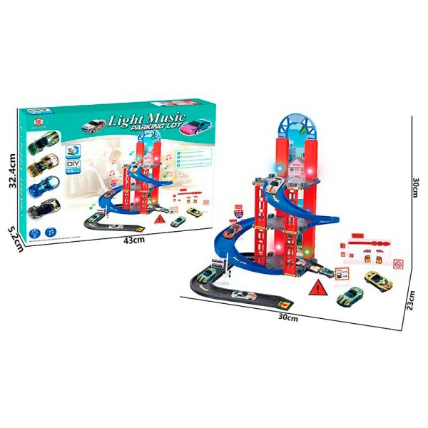 Игровой набор Паркинг 3 этажа 4 машинки 0908-71A