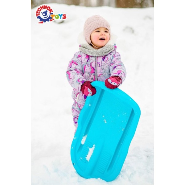 Санки детские Ледянка ТехноК, арт. 6481 цвет ЗЕЛЕНЫЙ