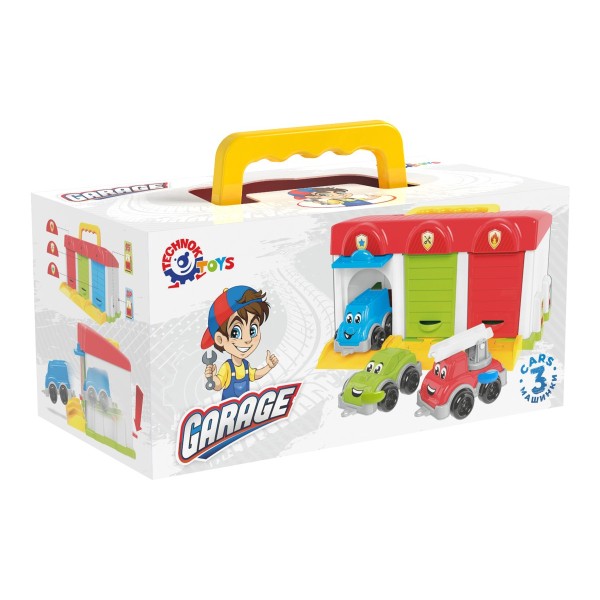 Гараж с машинками с подъемными воротами 8416