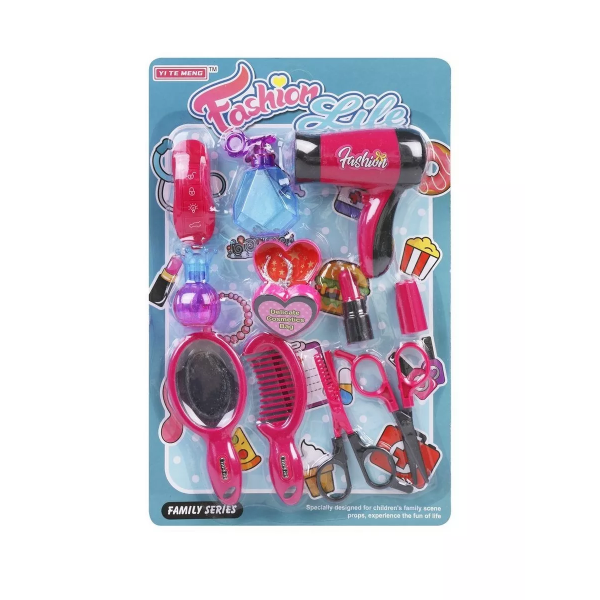 Детский набор парикмахера и стилиста 58497 с феном, ножницами и аксессуарами (на планшетке)