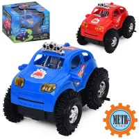 Трюковая машинка-перевертыш 3311 J с резиновыми колесами, 11.5 см трюковой внедорожник на батарейках