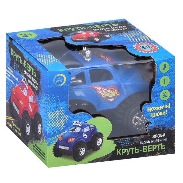 Трюкова машинка-перевертиш 3311 J з гумовими колесами, 11.5 см трюковий позашляховик на батарейках