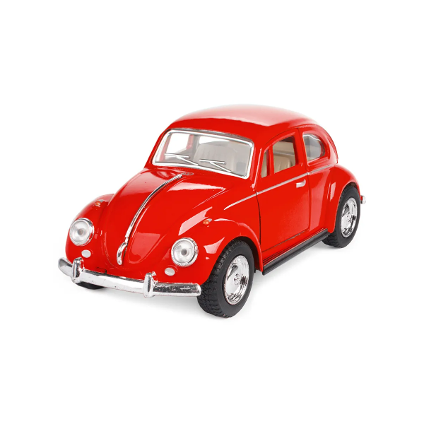 Машинка металлическая Kinsmart KT5057W 1:32 1967 Volkswagen Classical Beetle (Жук) инерционная, двери открываются / Красный