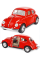 Машинка металлическая Kinsmart KT5057W 1:32 1967 Volkswagen Classical Beetle (Жук) инерционная, двери открываются / Красный