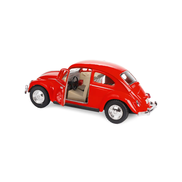 Машинка металлическая Kinsmart KT5057W 1:32 1967 Volkswagen Classical Beetle (Жук) инерционная, двери открываются / Красный