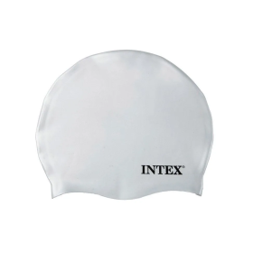 Шапочка для плавания из силикона, от 8 лет, 55992 INTEX Белая