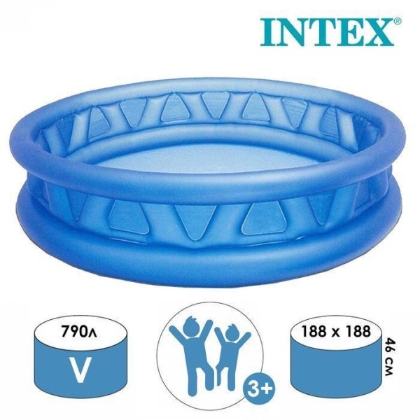 Дитячий надувний басейн Intex 58431 Літаюча тарілка 188 х 46 см