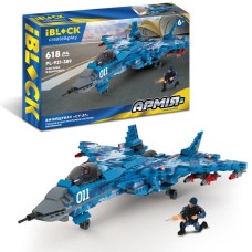 Конструктор iBlock PL-921-389 АРМІЯ Винищувач "СУ-27" 618 деталей 2 фігурки
