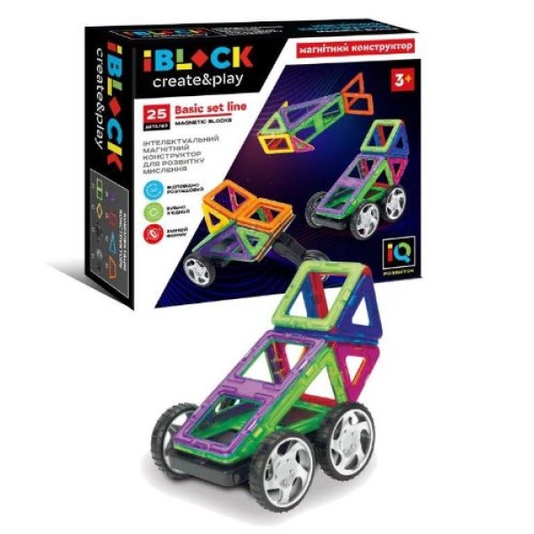 Магнитный Конструктор IBLOCK PL-921-258 (25 деталей)