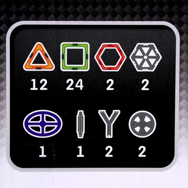 Магнитный конструктор IBLOCK "Колесо обозрения", 46 деталей (PL-920-05)