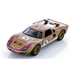 Машинка металлическая Kinsmart 1:32 1966 Ford GT40 MKII KT5427WF инерционная, двери открываются / Золотой
