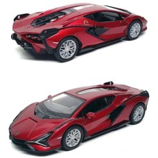 Машинка металлическая Kinsmart 1:40 2018 Lamborghini Sian FKP 37 KT5431W инерционная, двери открываются / Бордовый