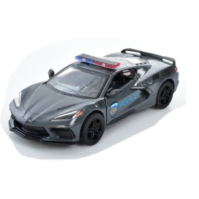Модель машини KINSMART "2021 Corvette (Police)" KT5432WPR інерція 1:36 Колір Сірий
