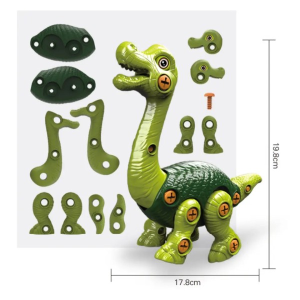 Конструктор винтовой с дрелью и отверткой "Собери своего динозавра" 3169-36