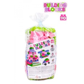 Конструктор детский блочный разноцветный 90 элементов 6559