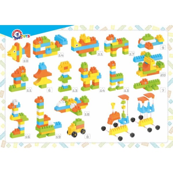 Конструктор детский блочный разноцветный 90 деталей 6535 6573