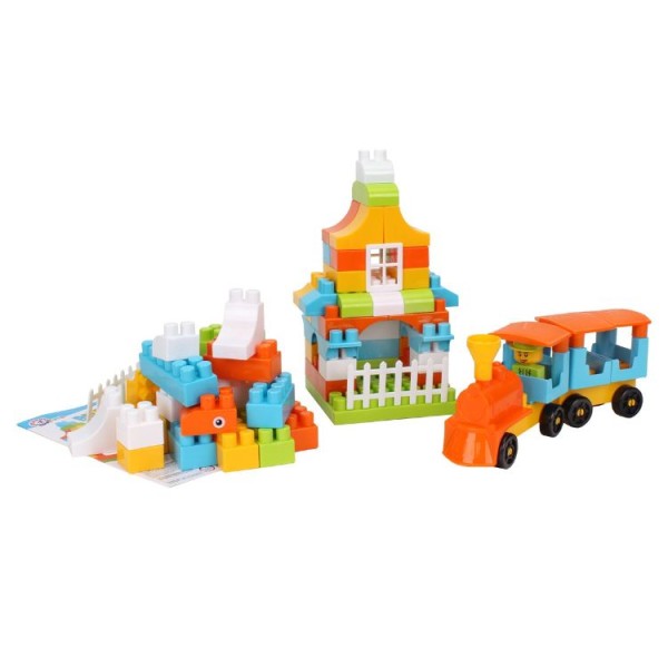 Конструктор детский блочный разноцветный 90 деталей 6535 6573