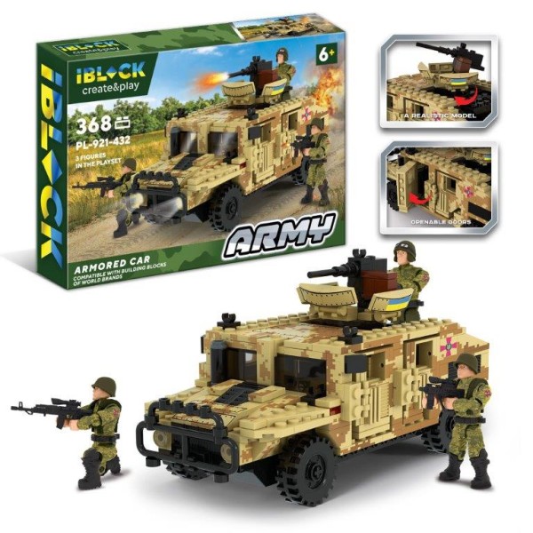 Конструктор IBLOCK Армия Авто ЗСУ 368 деталей PL-921-432