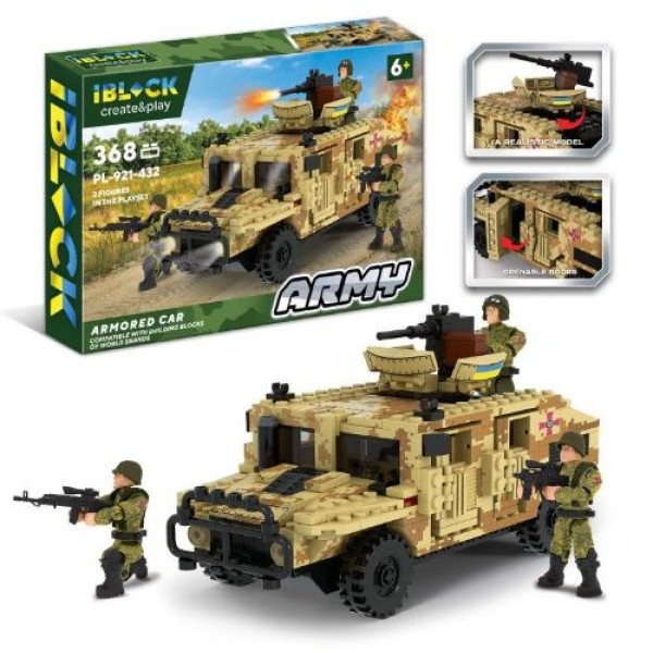 Конструктор IBLOCK Армия Авто ЗСУ 368 деталей PL-921-432