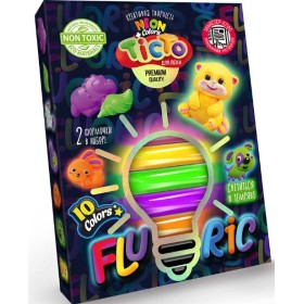 Тесто для лепки "FLUORIC" коробка 10 цветов TMD-FL10-01U/04U
